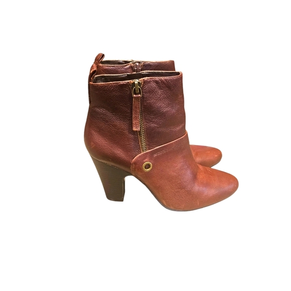 Nine West Women's‎  Brown Leather Ankle Boots. SIZE 6 - Picture 1 of 12